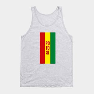 Potosi City in Bolivian Flag Colors Vertical Tank Top